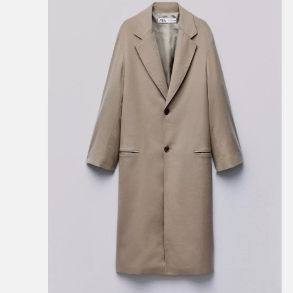 Zara Straight Cut ZW Wool Coat Limited Edition, NWT, S - Picture 13 of 16